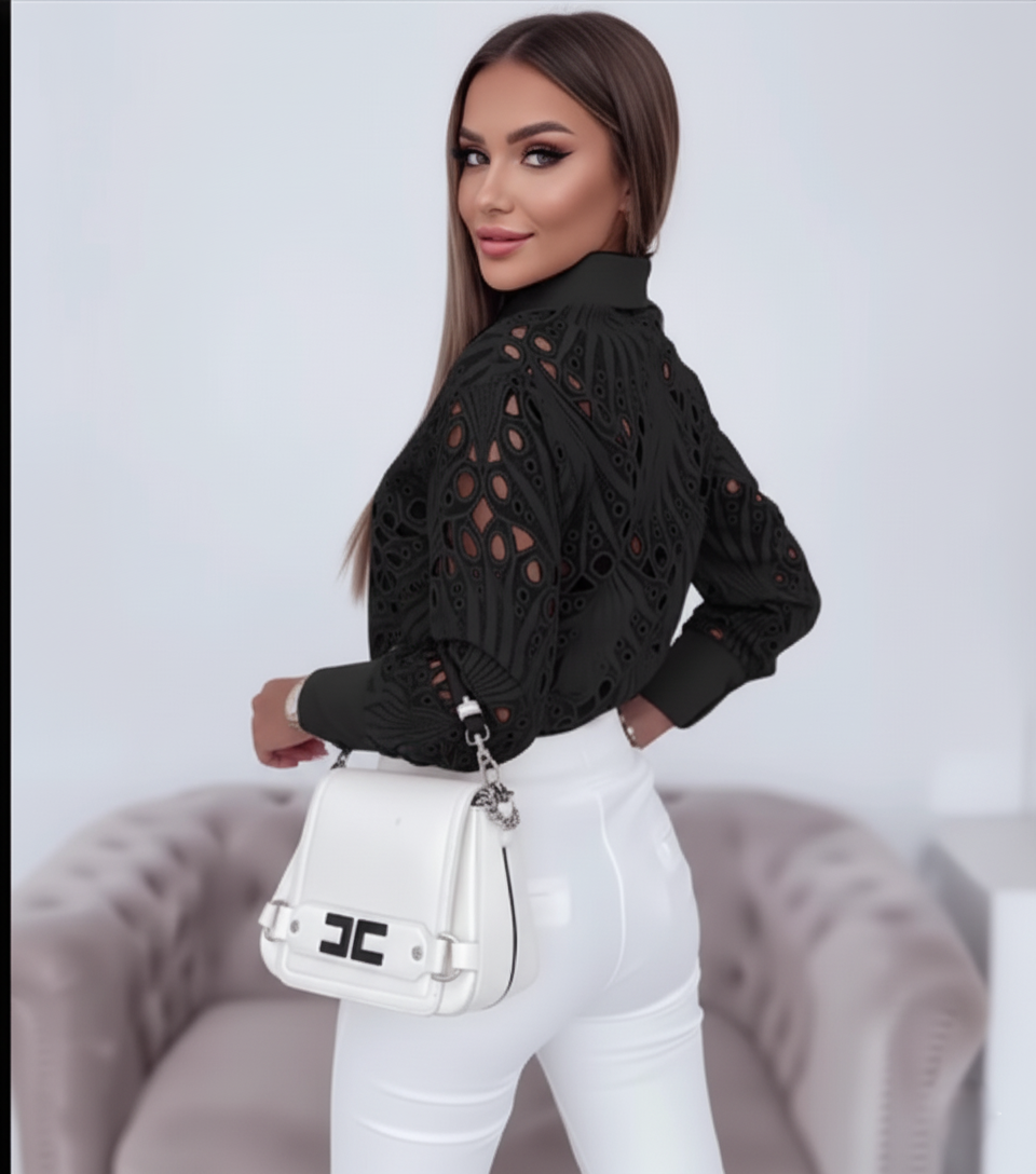 Cutout Lace Elegance Blouse