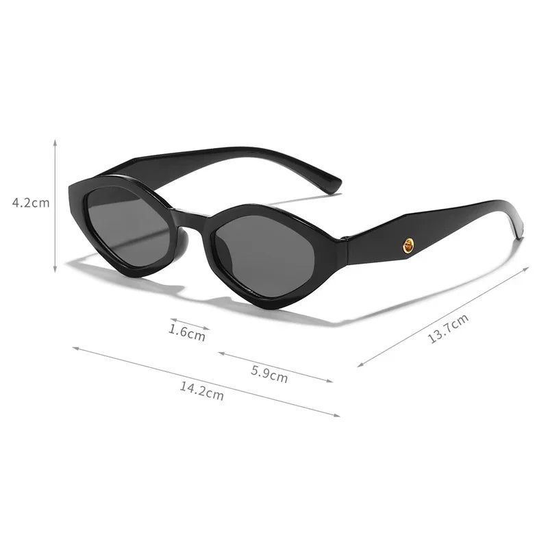 Unisex Fashion Retro Cat Eye Sunglasses Luxury Brand Men's Fashion Goggles Trendy Outdoor Driving Travel UV400 Sunglasses