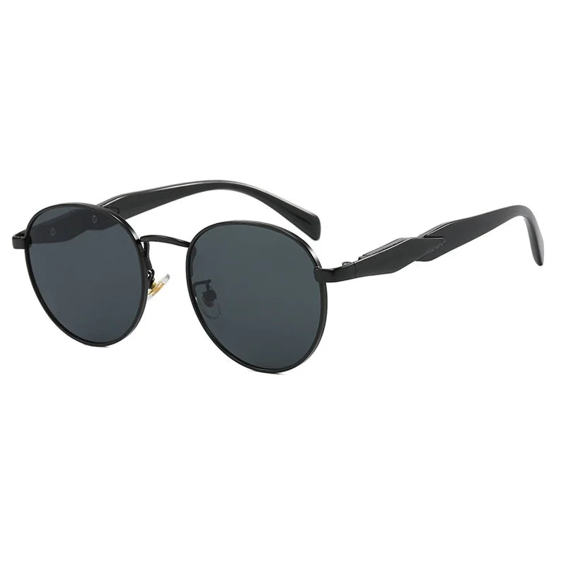 Oval metal sunglasses Women's new luxury fashion sunglasses Men's retro sunglasses Neutral UV400 Driving sunscreen sunglasses