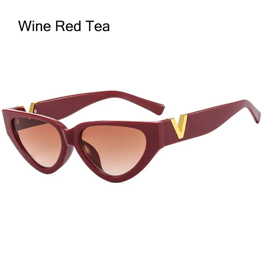 Aesthetic Cat Eye Sunglasses Trendy UV400 Protection Y2K Sun Glasses 90s Glasses for Women & Men