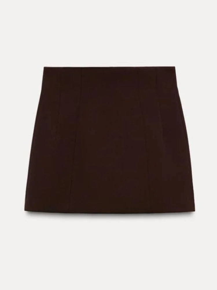 Elegant Suit Jacket Mini Skirt Sets Women Slim Waisted Blazers High Waist A-line Skirt 2025 Autumn Lady Fashion Office Outfits