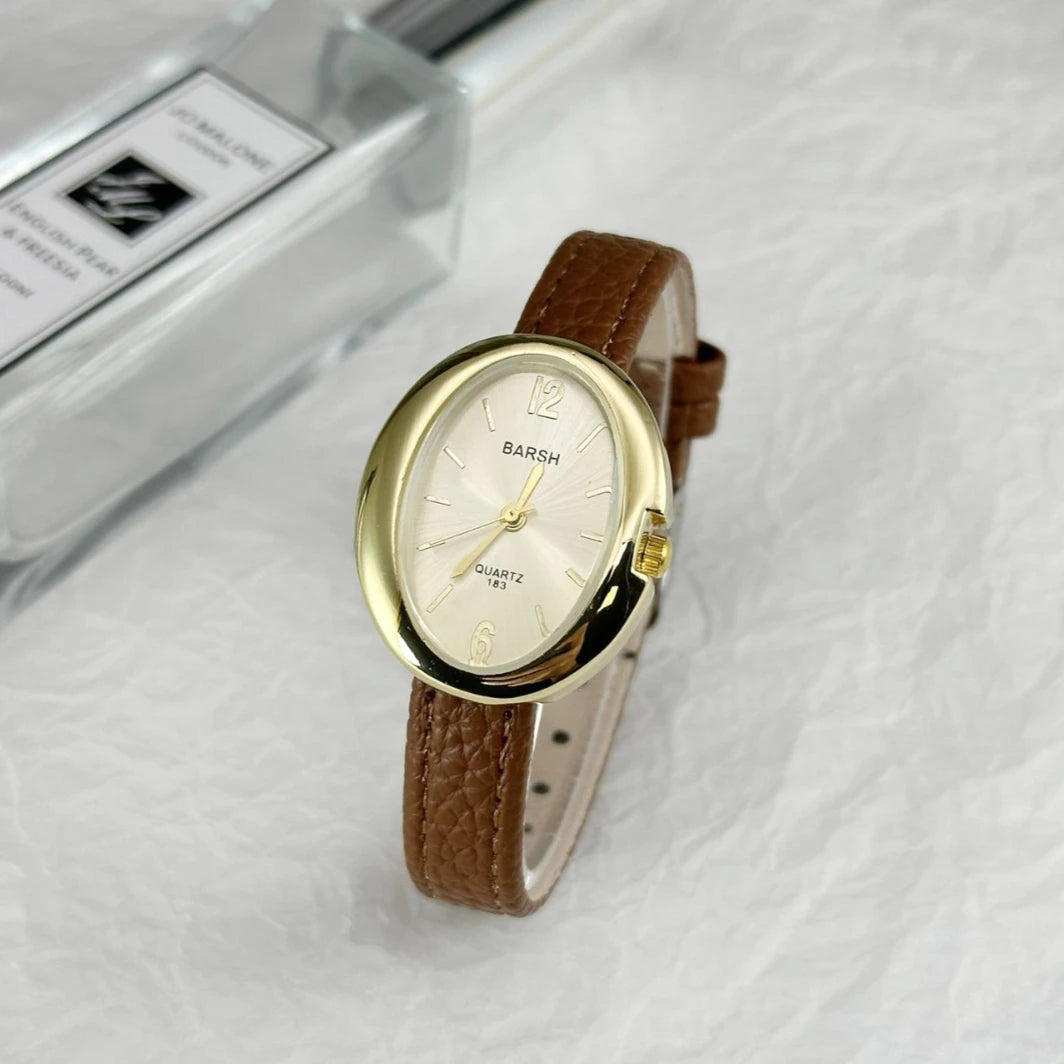Hot Sale Brand Quartz Watch for Women Fashion Leather Strap Pigeon Egg Dial Watches Luxury Gift Girl Wristwatches Dropshipping