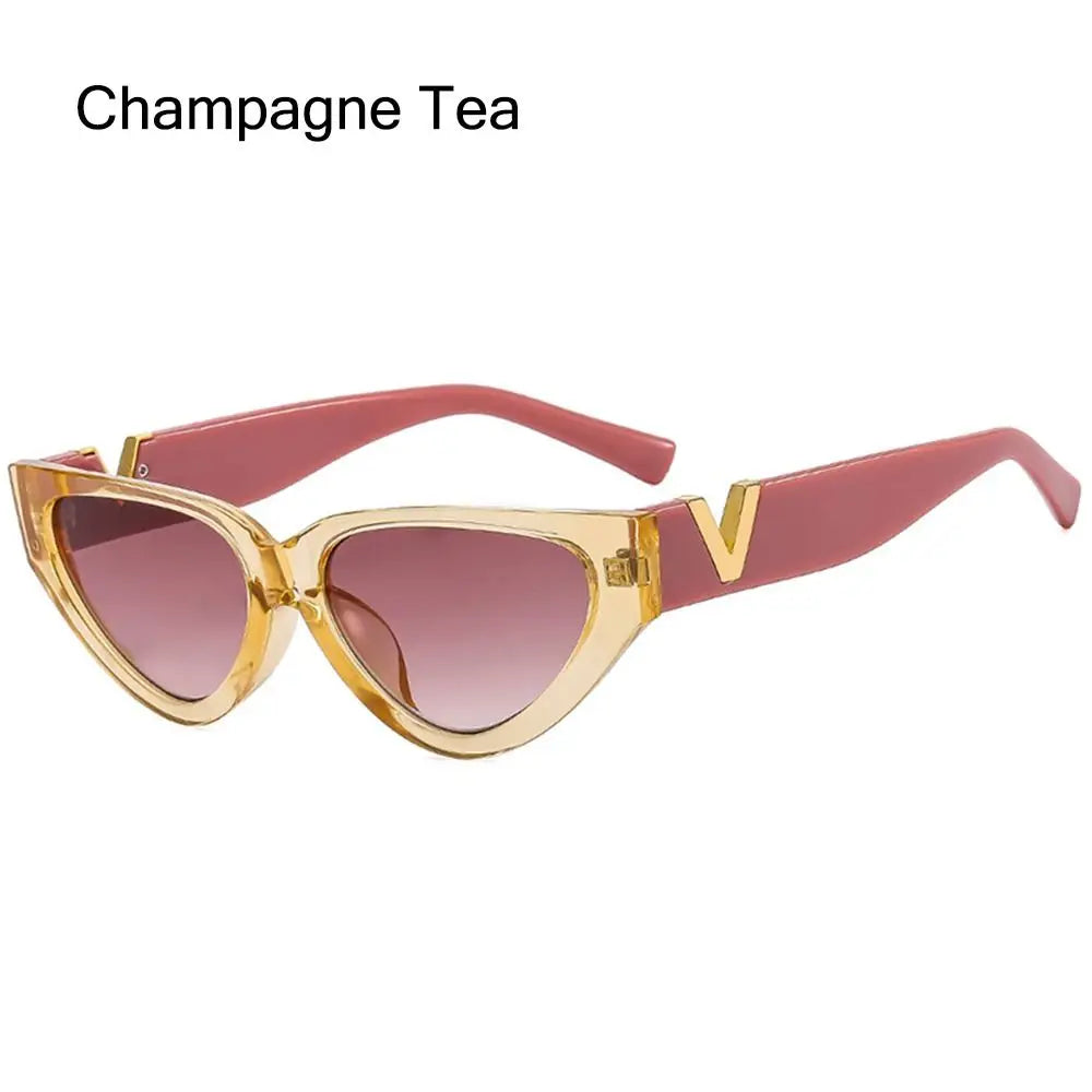 Aesthetic Cat Eye Sunglasses Trendy UV400 Protection Y2K Sun Glasses 90s Glasses for Women & Men