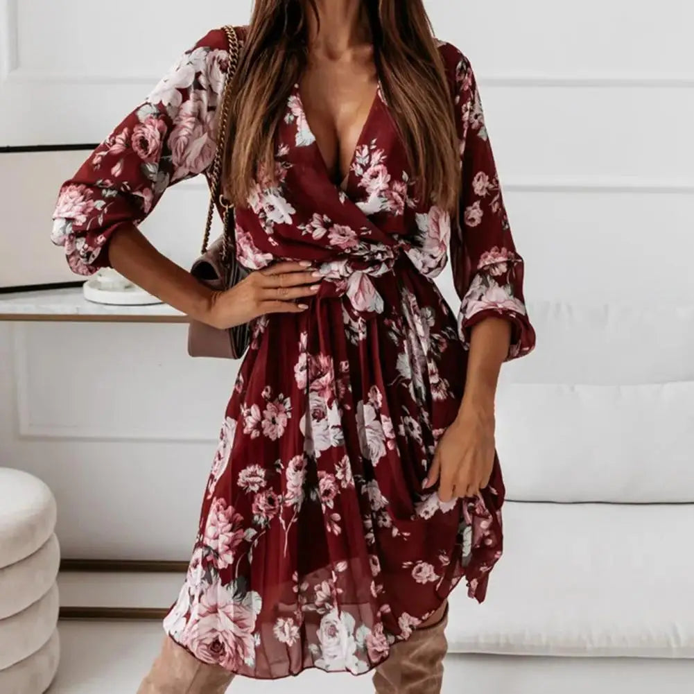 2023 Summer Denim Dress Women Limitation Cowboy V-Neck Short Sleeve Dress Fashion Women Loose Denim Dress Dropshipping