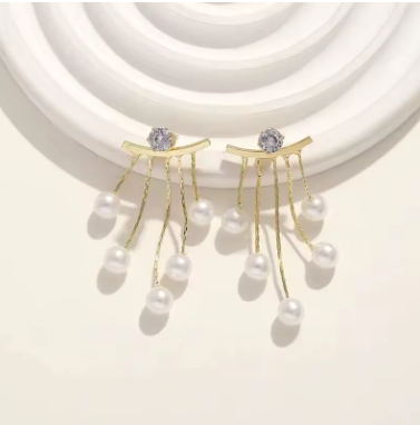 Illuminated Pearl Cascade Earrings