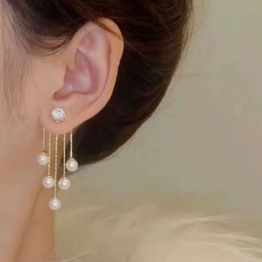 Illuminated Pearl Cascade Earrings