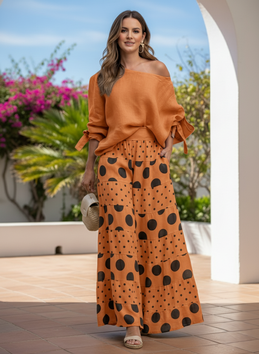 The Riviera Polka-Dot Lounge Set