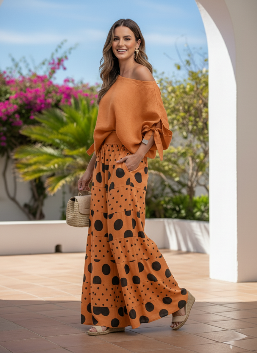 The Riviera Polka-Dot Lounge Set