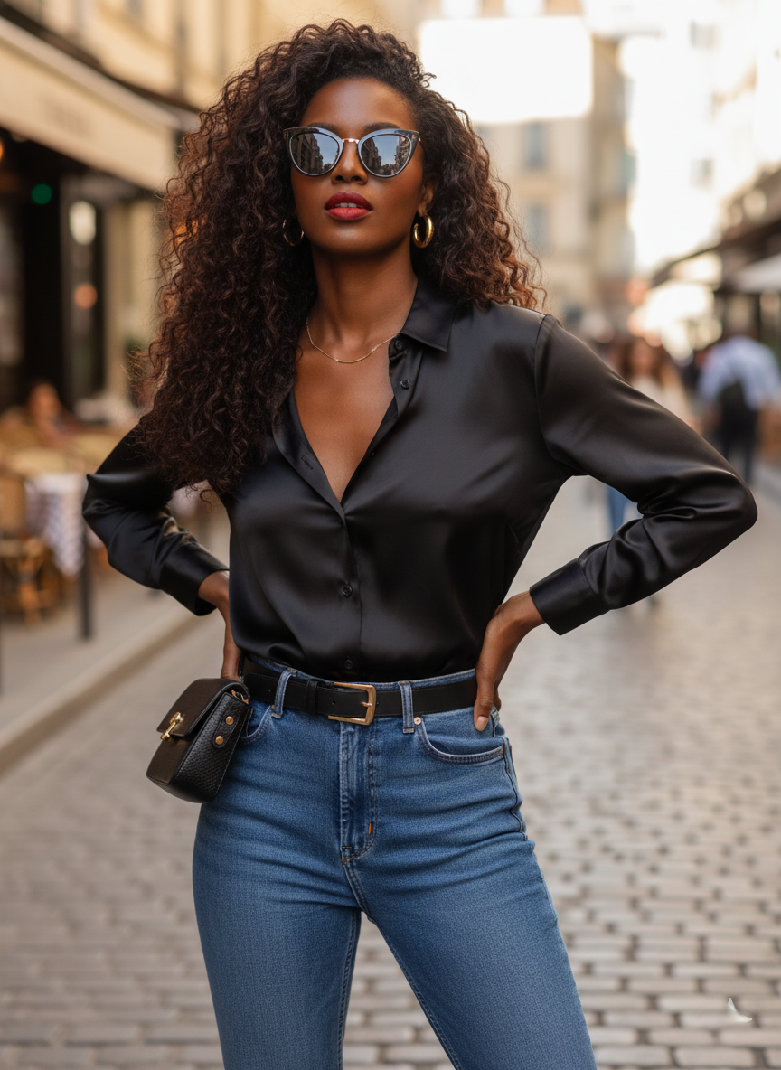 Satin Finish Silk-Touch Shirt