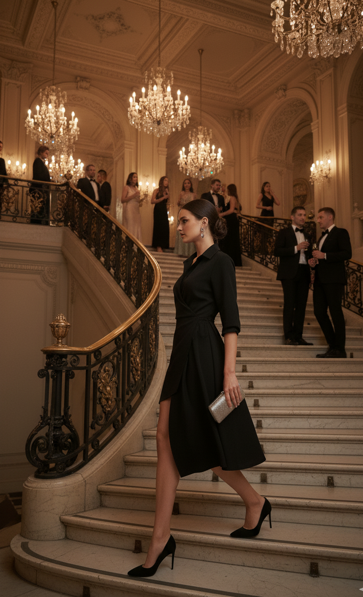 The Asymmetrical Wrap Mini Dress