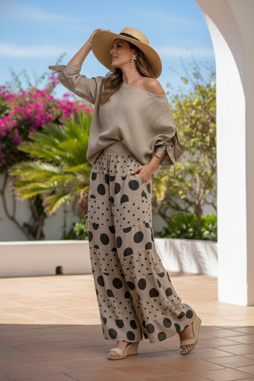 The Riviera Polka-Dot Lounge Set