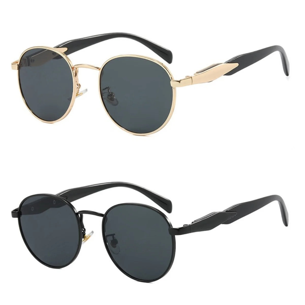 Oval metal sunglasses Women's new luxury fashion sunglasses Men's retro sunglasses Neutral UV400 Driving sunscreen sunglasses
