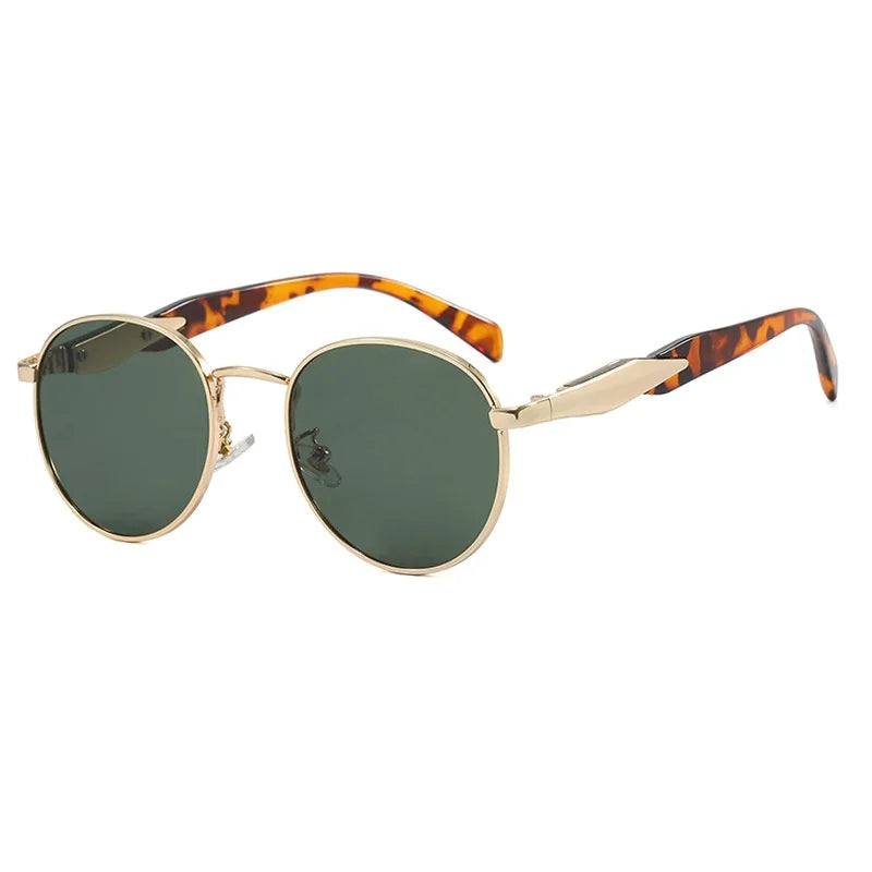 Oval metal sunglasses Women's new luxury fashion sunglasses Men's retro sunglasses Neutral UV400 Driving sunscreen sunglasses