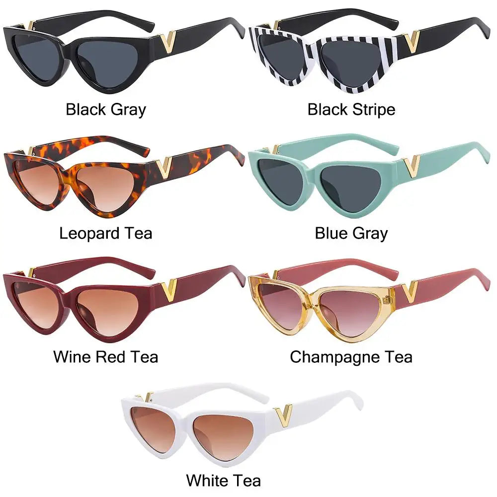 Aesthetic Cat Eye Sunglasses Trendy UV400 Protection Y2K Sun Glasses 90s Glasses for Women & Men