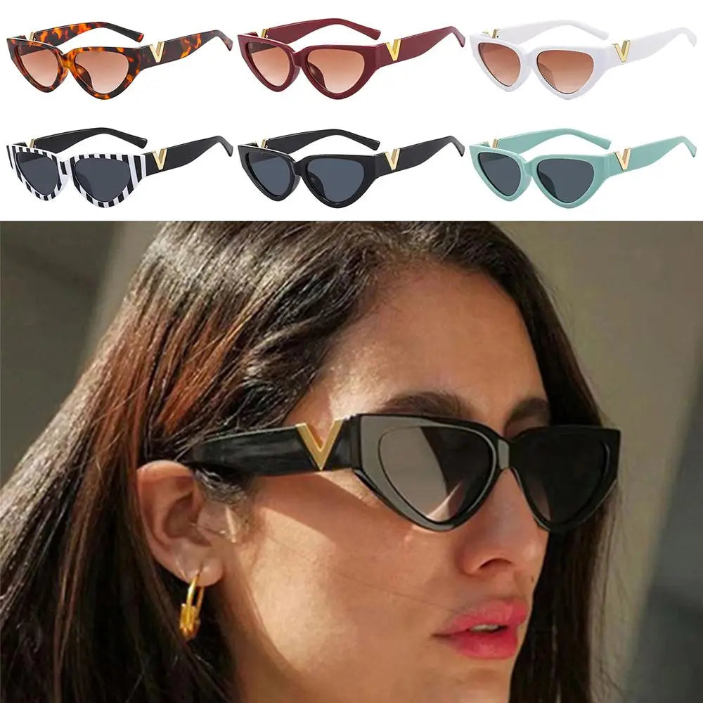 Aesthetic Cat Eye Sunglasses Trendy UV400 Protection Y2K Sun Glasses 90s Glasses for Women & Men