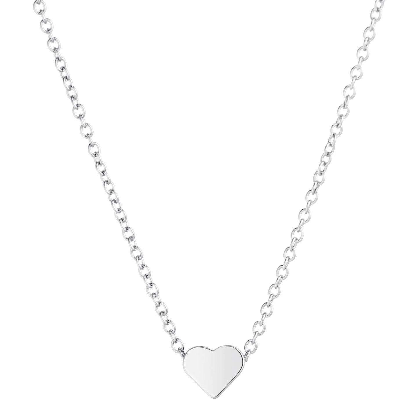 Simple Heart Pendant Necklace for women Fashion Love Shape Stainless Steel Black Hearts Clavicle Choker Jewelry Romantic