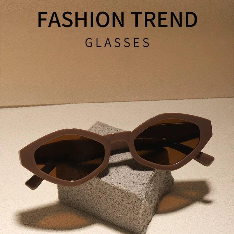 Unisex Fashion Retro Cat Eye Sunglasses Luxury Brand Men's Fashion Goggles Trendy Outdoor Driving Travel UV400 Sunglasses