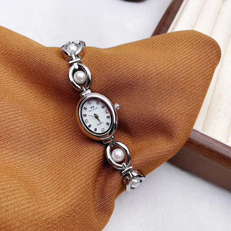 Women's Watch Bracelet Quartz Wristwatches Brand Luxury Vintage Casual Small Silver Clock High Quality Watch Ladies