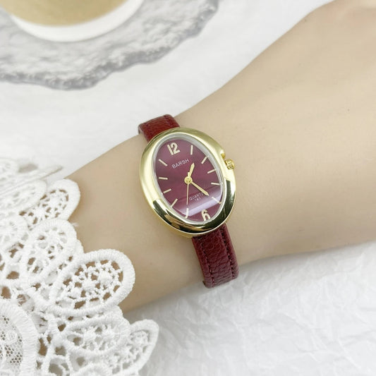 Hot Sale Brand Quartz Watch for Women Fashion Leather Strap Pigeon Egg Dial Watches Luxury Gift Girl Wristwatches Dropshipping