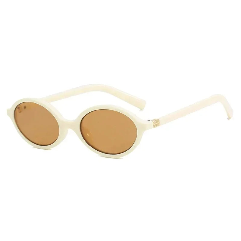 Sexy Small Oval Leopard Sunglasses Women Lovely Ins No Makeup Plain Glasses Frame Men Eyewear Cute Decorative Computer Glasses
