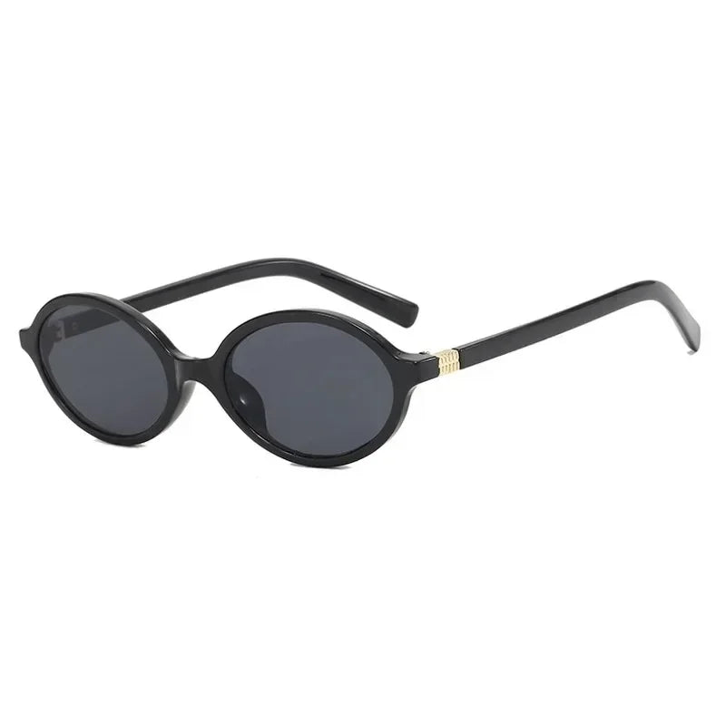 Sexy Small Oval Leopard Sunglasses Women Lovely Ins No Makeup Plain Glasses Frame Men Eyewear Cute Decorative Computer Glasses