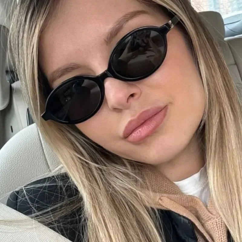 Sexy Small Oval Leopard Sunglasses Women Lovely Ins No Makeup Plain Glasses Frame Men Eyewear Cute Decorative Computer Glasses