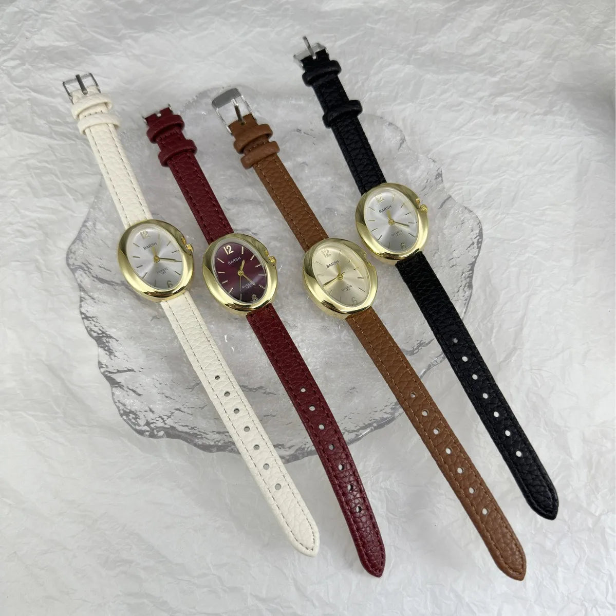 Hot Sale Brand Quartz Watch for Women Fashion Leather Strap Pigeon Egg Dial Watches Luxury Gift Girl Wristwatches Dropshipping