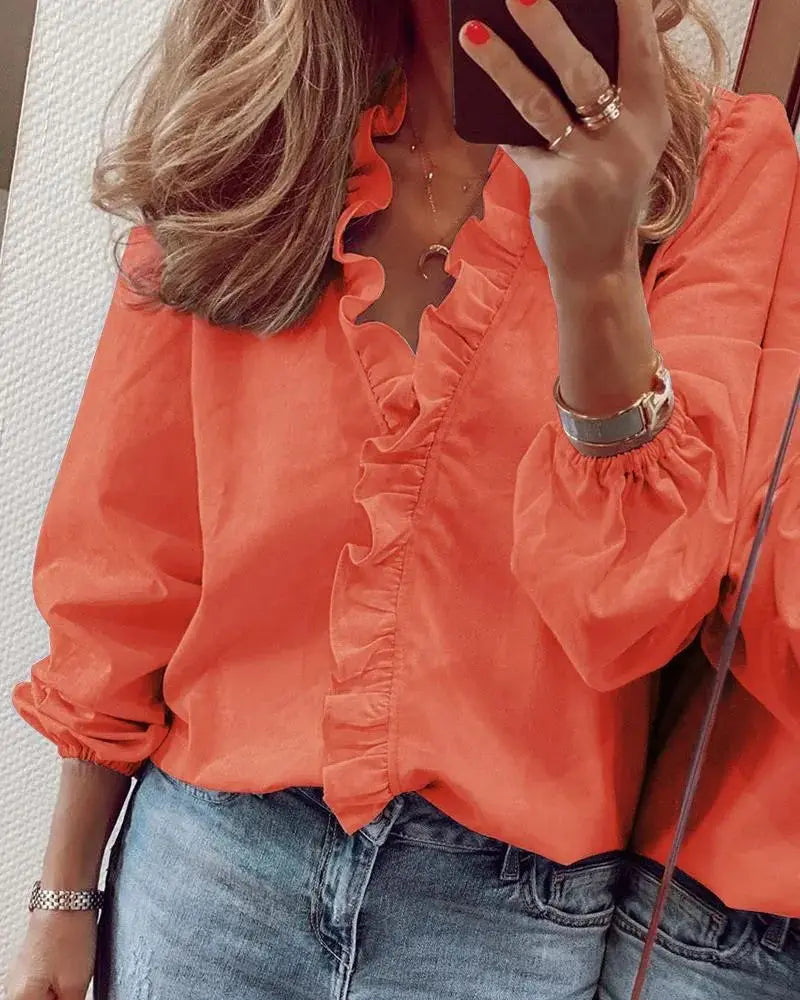Women's Long Sve Pleated irt Casual Sle Loose Fit Regular Length irt New Arrival from Other Brand 00% Other Material