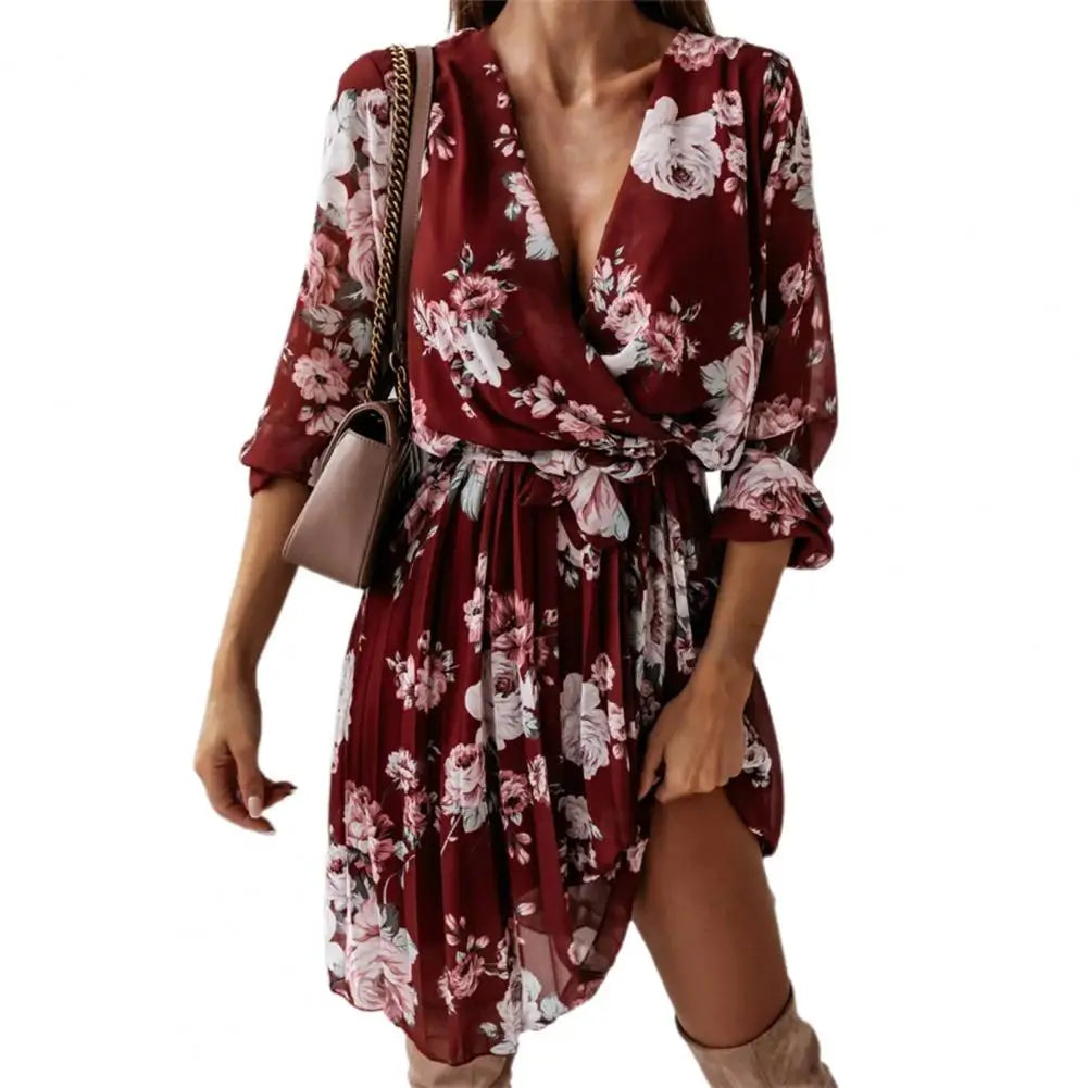 2023 Summer Denim Dress Women Limitation Cowboy V-Neck Short Sleeve Dress Fashion Women Loose Denim Dress Dropshipping