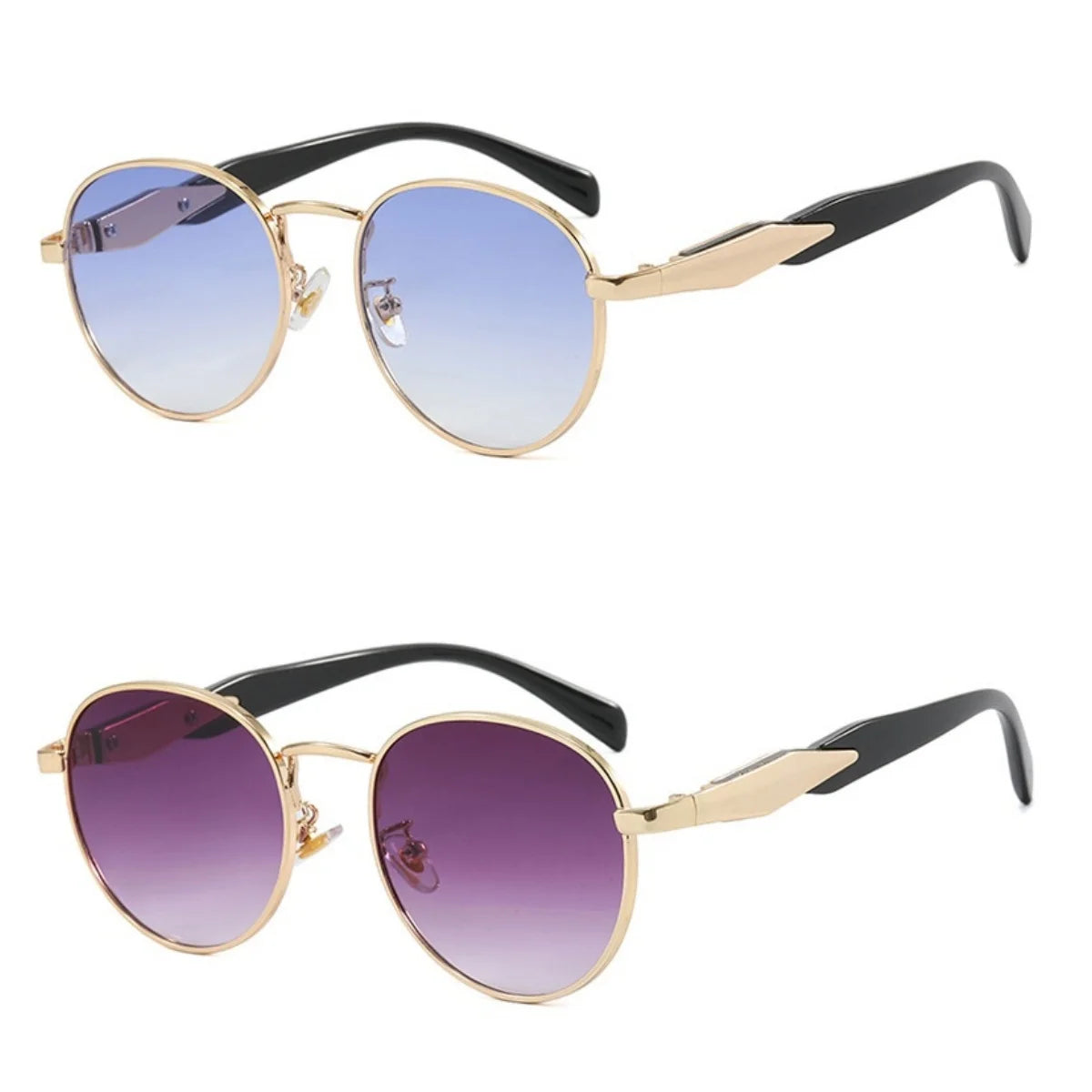 Oval metal sunglasses Women's new luxury fashion sunglasses Men's retro sunglasses Neutral UV400 Driving sunscreen sunglasses