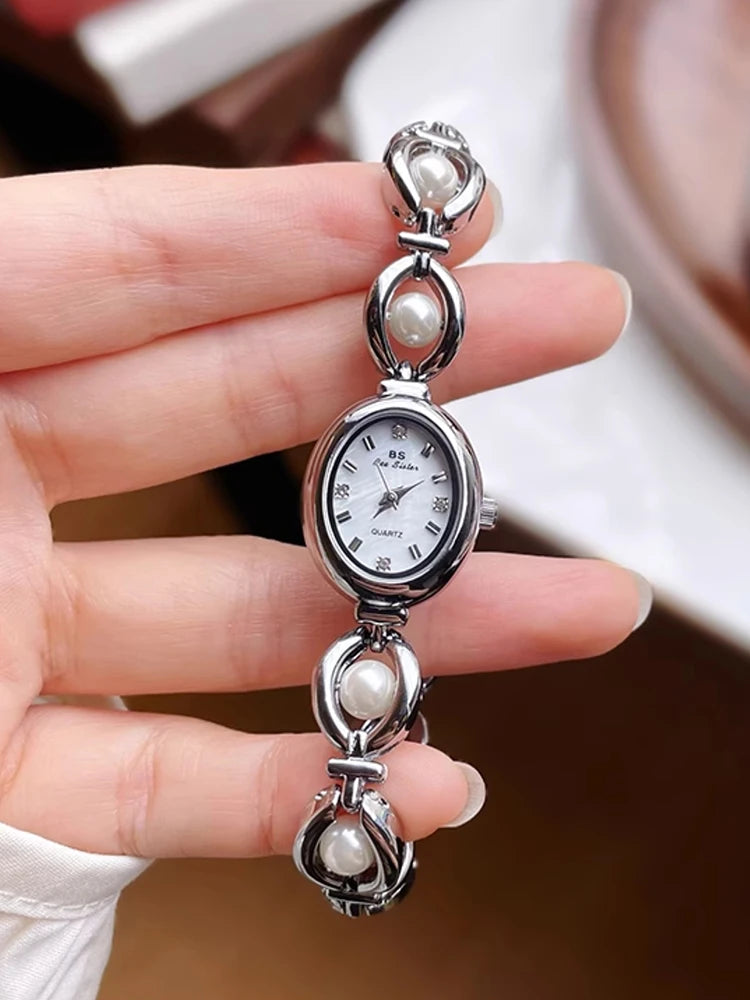 Women's Watch Bracelet Quartz Wristwatches Brand Luxury Vintage Casual Small Silver Clock High Quality Watch Ladies