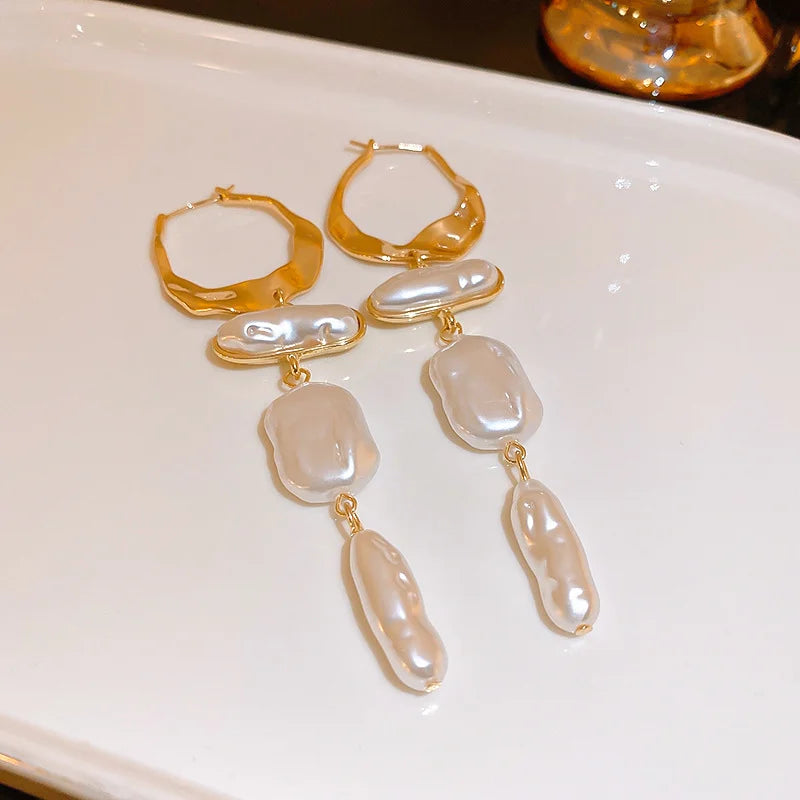 Inlaid Rhinestone Pearl Tassel Earrings for Women 2025 New High-end  Fashion Versatile Drop Earring Luxury Designer Jewelry