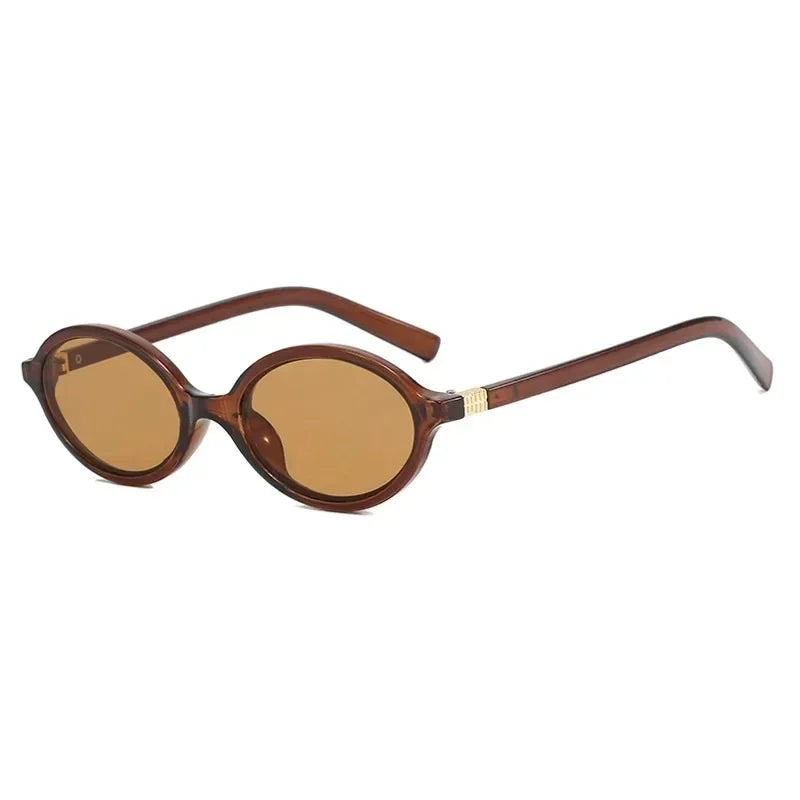 Sexy Small Oval Leopard Sunglasses Women Lovely Ins No Makeup Plain Glasses Frame Men Eyewear Cute Decorative Computer Glasses
