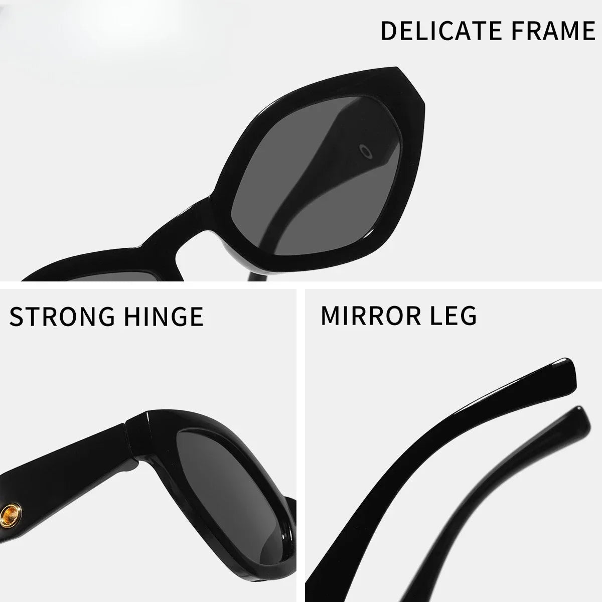 Unisex Fashion Retro Cat Eye Sunglasses Luxury Brand Men's Fashion Goggles Trendy Outdoor Driving Travel UV400 Sunglasses