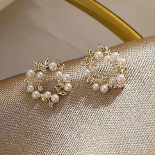 Cute Pearl Earrings S925 Silver Needle Women's Fashion Jewelry Sweet Match All Girls Lovely Ear Jewelry Accessories
